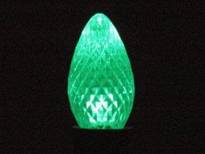 C7 SMD Faceted Style Green