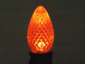 C7 SMD Faceted Style Orange